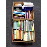 Three boxes containing a quantity of 20th century volumes, antiques, guides,