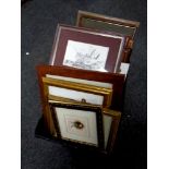 A box of assorted pictures and prints, scenes of Durham,