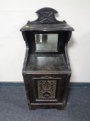 A late Victorian ebonised coal receiver