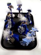 A tray of lady figurines including Hamilton Collection,