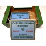 A box containing approximately 15 German large picture atlases of World War I 1915-16