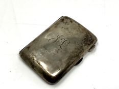 A small silver cigarette case, 67.