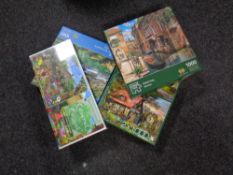 Four boxed jigsaws by Corner Piece and Falcon etc