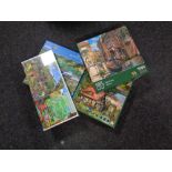 Four boxed jigsaws by Corner Piece and Falcon etc