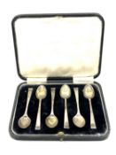 A set of six silver teaspoons, Sheffield 1937, 56.