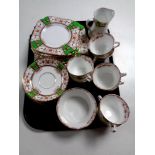 A tray containing approximately 37 pieces of Osbourne Glendale tea china