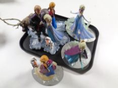 A tray of Disney Frozen figures