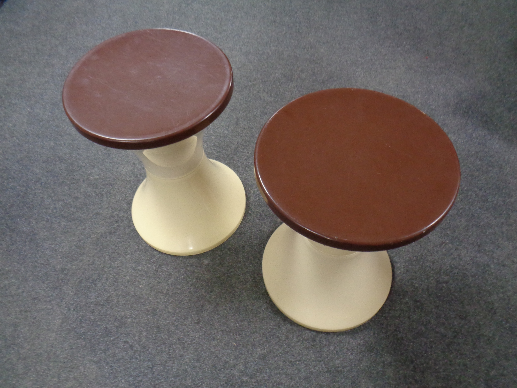 A pair of 1960s plastic stools
