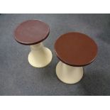 A pair of 1960s plastic stools