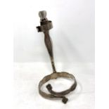 An antique silver plated bottle holder