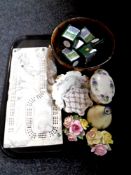 A tray containing ornate resin game board, quantity of boxed Craggley Boggs figures,