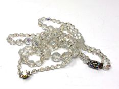 Two costume crystal necklaces