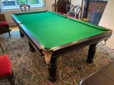 An impressive three-quarter size snooker dining table by Spen Billiard Co.