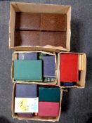 Four boxes containing a quantity of 20th century volumes including Dumas, Edgar Allen Poe,