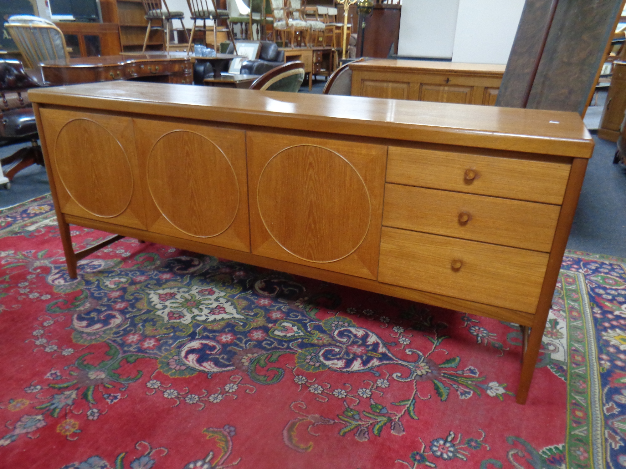 A 20th century Nathan teak low sideboard