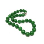 A heavy jade necklace