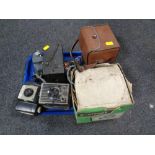 A tray of vintage cameras including Six-20 Brownie, Kodak,