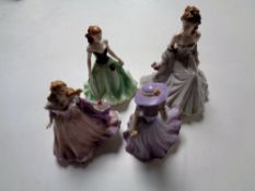 Four Royal Worcester figures to include Rachel, Anne,