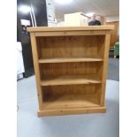 A set of pine bookshelves