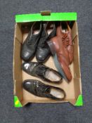 Three pairs of gent's leather shoes, brogues etc.