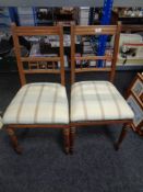 Two Edwardian oak bedroom chairs