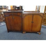 Two 20th century linen cabinets.