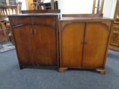 Two 20th century linen cabinets.