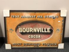 A 20th century enamelled advertising sign 'Bournville Cocoa - Test Against All Others - Most