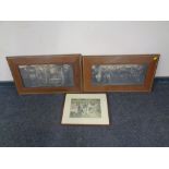 Two late 19th century monochrome prints depicting female figures,