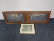 Two late 19th century monochrome prints depicting female figures,