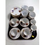 A tray of twenty-seven pieces of Royal Worcester Evesham tea china.