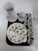 A tray of Wedgwood Wild Strawberry cake plate, set of six Coalport shallow dishes,