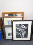 An Ivan Lindsay print, St Mary's Island, framed,