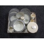 A box of 19th century Lincoln pottery dinner service,