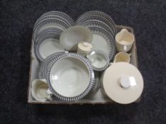 A box of 19th century Lincoln pottery dinner service,
