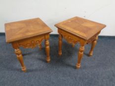 A pair of American style occasional tables