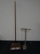 A vintage Federation carpet sweeper together with a poss stick.