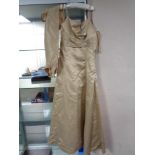 A British BHS Wedding Collection formal dress, champagne, age 13, with tag,