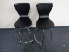 Two contemporary breakfast bar stools