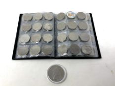 An album of 120 collectable 50 pence coins, Benjamin Bunny, Paddington, Battle of Britain,