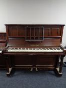 A Gebruder Sohne overstrung upright piano