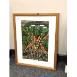 Andrew Galbraith : Greeens, oil on board, 27 cm x 40 cm, framed.