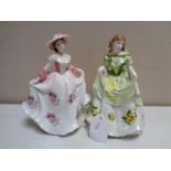 Two Royal Worcester limited edition figures, Sweet Primrose and Sweet Rose,