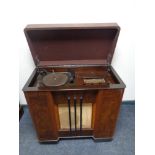 An Alba radiogram in Art Deco cabinet