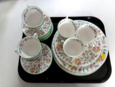 A twenty-three piece Minton Haddon Hall tea service