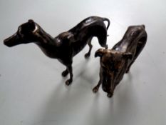 A pair of cast iron figures - Greyhounds