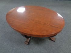 A contemporary Country Corner rosewood effect Art Deco coffee table (as found)