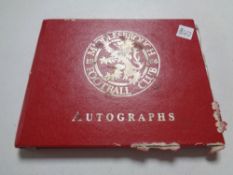 A Middlesborough Football Club autograph album, Nigel Pearson, Alan Peacock, Derrick Whyte,