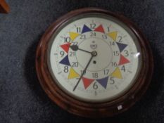 An RAF Sector style wall clock with fusee movement