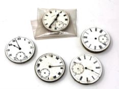 Five pocket watch movements